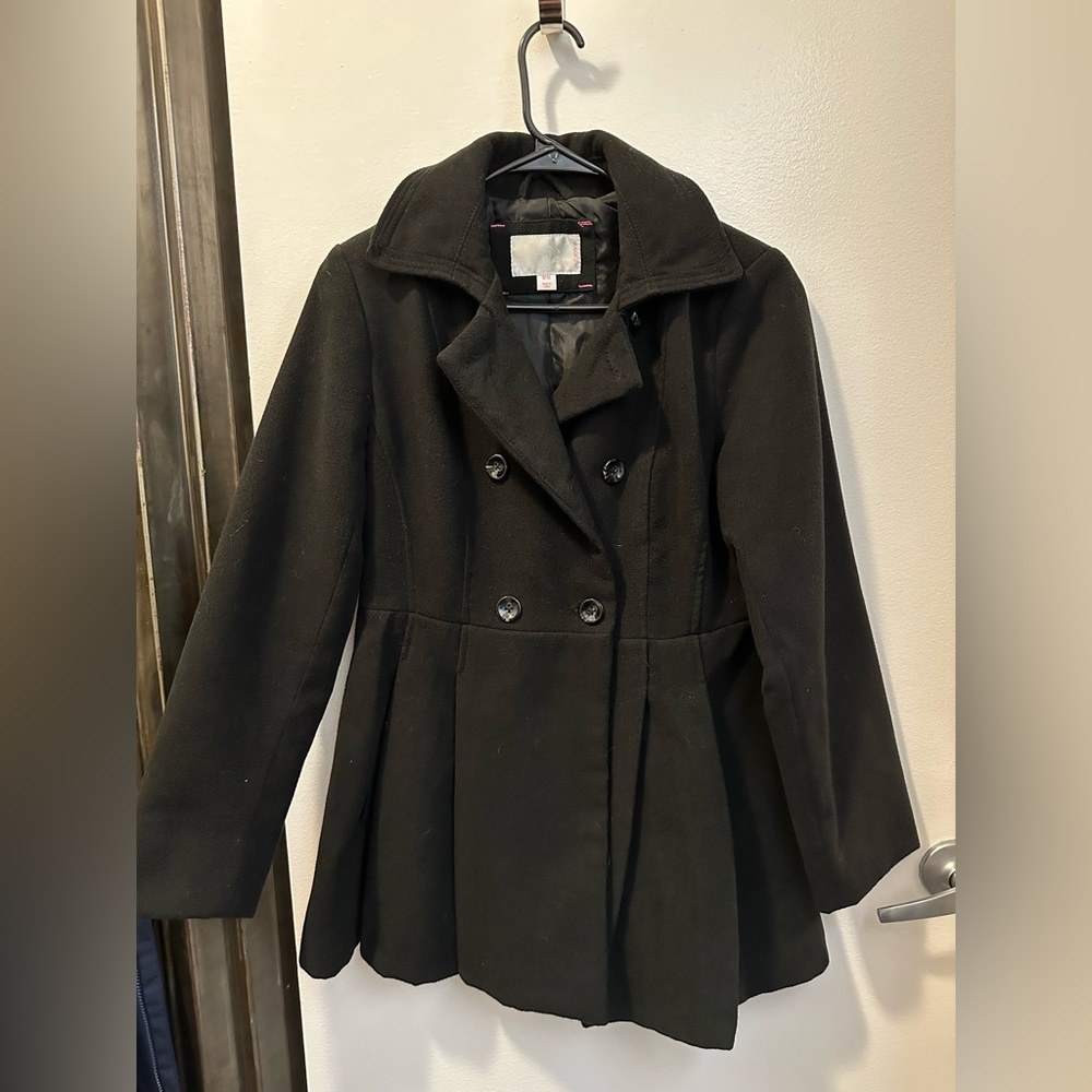 Junior’s Xhilaration Black Peacoat